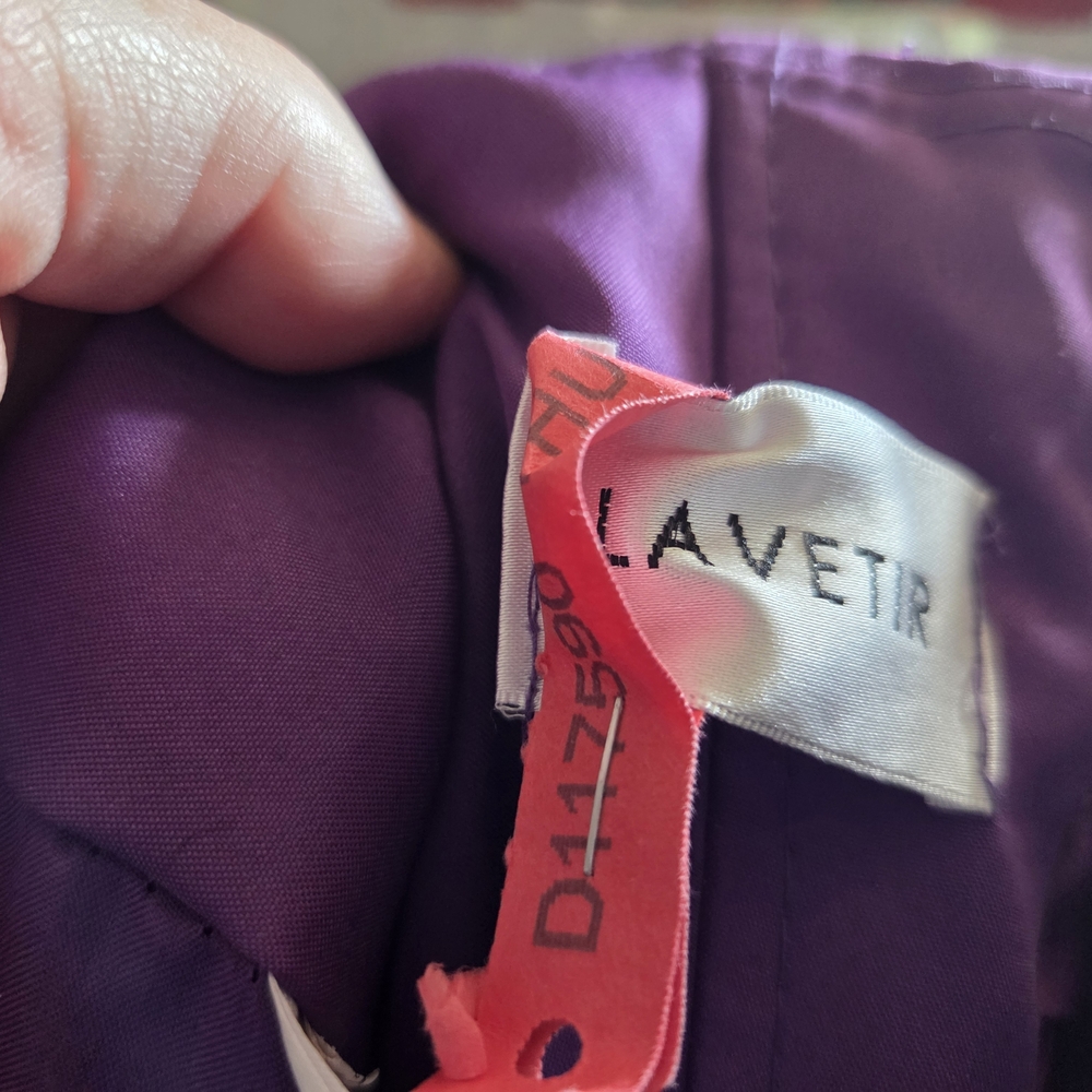 Elegant One Shoulder Satin Dress in Deep Purple - Picture 12 of 12